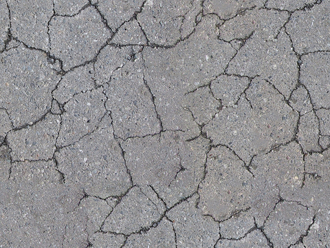 Seamless gray cracked cement asphalt asphalt road ground road road