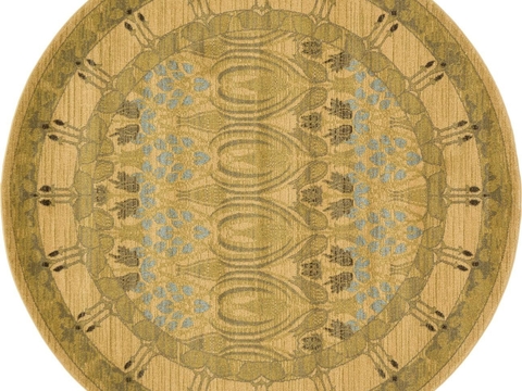 Round classical European carpet