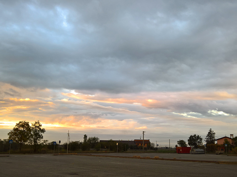 Sunrise sunset cloudy sky landscape landscape