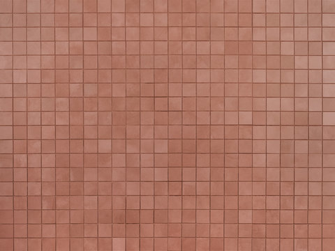 bean paste red tile mosaic