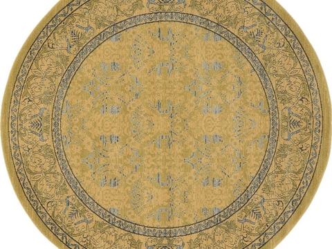 Round classical European carpet