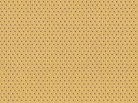 Seamless beige perforated fine-grain leather