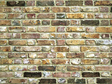 Yellow broken wall brick wall exterior wall brick