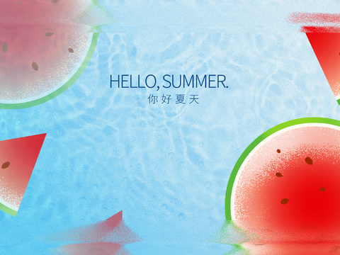 Summer Watermelon Creative Wallpaper Mural