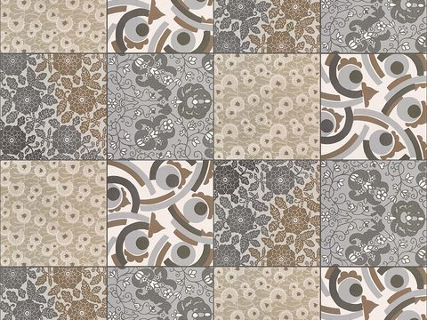 Seamless Retro Style Marble Stone Patchwork Pattern Tiles Small Tiles Antique Tiles Floor Tiles Wall Tiles