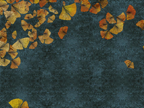 Blue leaves wallpaper