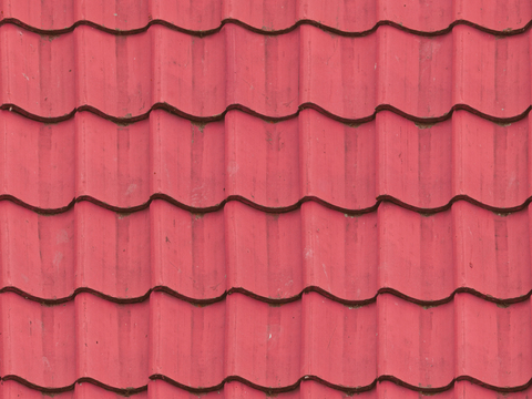 Red roof tile corrugated tile made of old tile terracotta tile tile