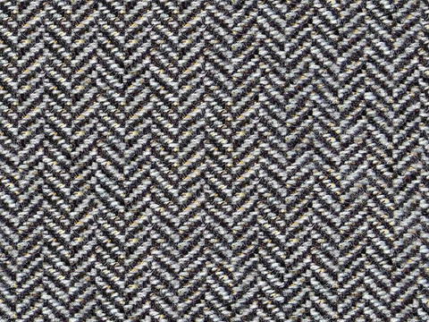 Seamless black gray herringbone knitted fabric fabric