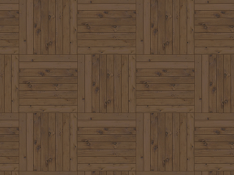 Seamless Geometric Square Parquet Pattern Textured Wood Floor