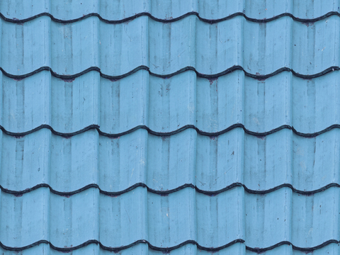 Blue roof tile corrugated tile made old tile terracotta tile