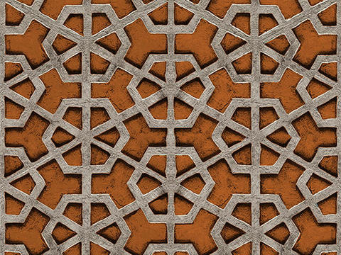 Orange geometric wallpaper