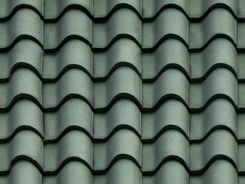 Seamless villa building roof clay ceramic tiles