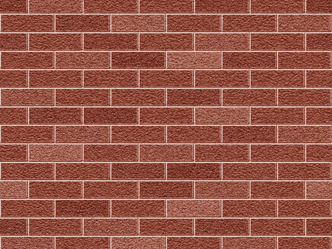 Seamless red brick exterior wall