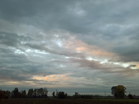 Sunrise sunset cloudy sky landscape landscape