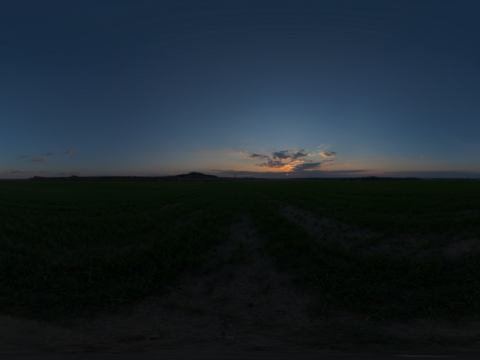 Seamless outdoor blue sky grassland lawn field HDR panorama