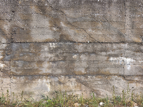 Seamless gray old damaged concrete cement wall