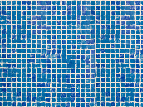 Modern Vintage Mosaic Blue Irregular Edge Mosaic