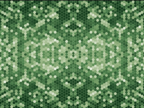 Seamless Green Hop Color Hexagonal Brick Mosaic