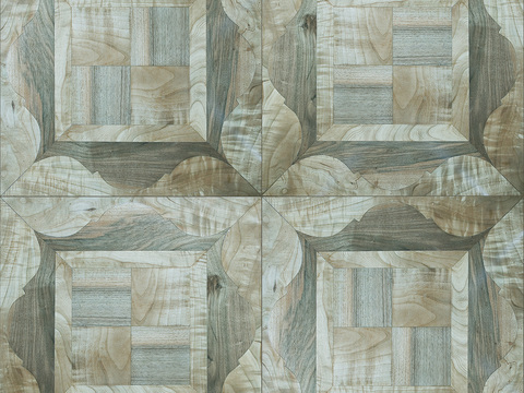 Seamless Geometric Parquet Textured Wood Floor