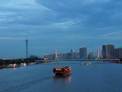 Dusk Night Scene Waterfront City Waterscape Exterior Riverside City Exterior Night Sky City Exterior