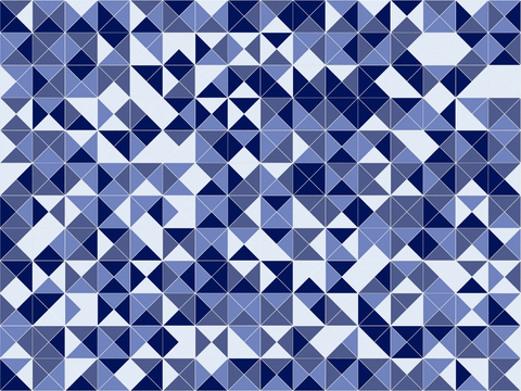 Seamless Modern Simple Blue White Triangle Mosaic