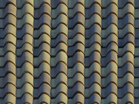 Seamless villa building roof clay ceramic tiles