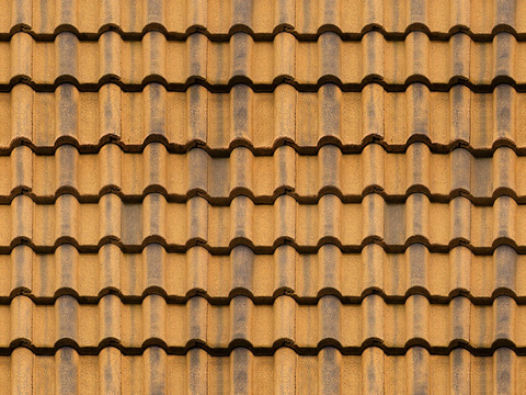 Yellow roof terracotta tile