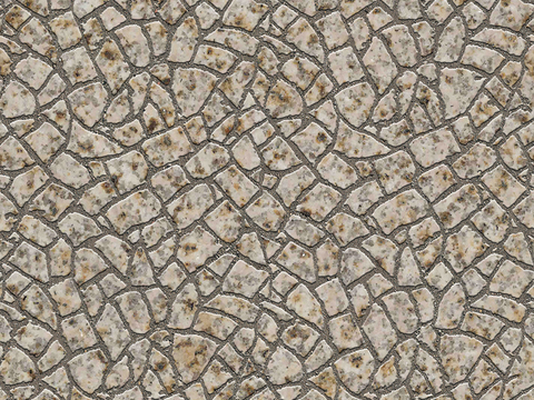 Seamless irregular mosaic slate floor tile pavement road ground square paving