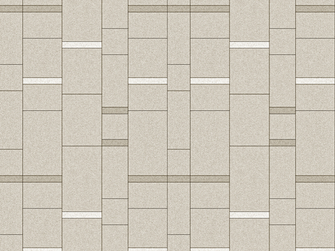 Light beige granite staggered square brick