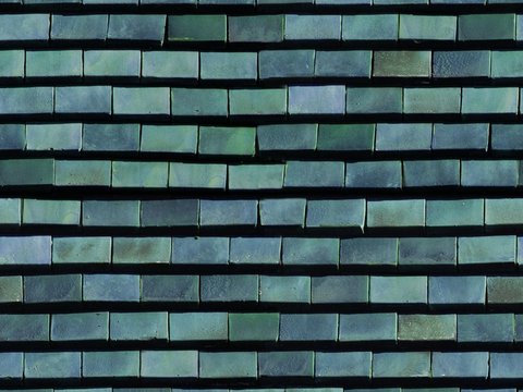 Seamless Blue Villa Building Flat Roof Tiles