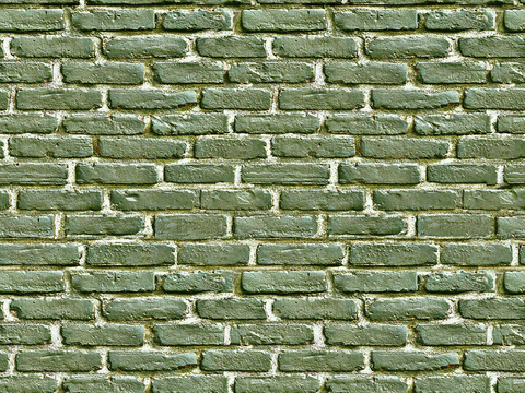 Seamless green brick wall exterior wall ground