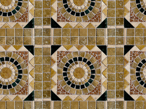 Seamless Stone Mosaic Mosaic Floor Tile Sidewalk Road Ground Square Paving