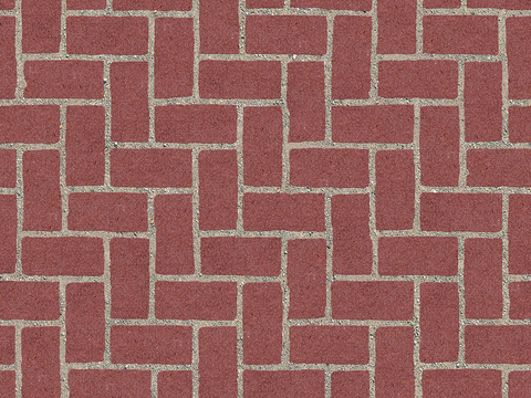 Seamless Red Herringbone Pattern Splice Cement Floor Tile Sidewalk Road Ground Square Paving