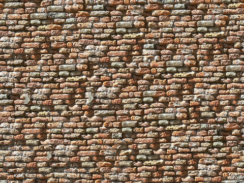 Seamless aging old red brick wall outdoor wall tiles