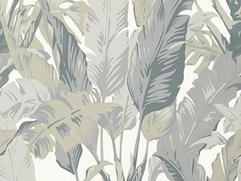 Plant print wallpaper