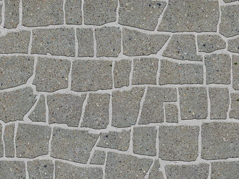 Seamless irregular mosaic slate floor tile pavement road ground square paving