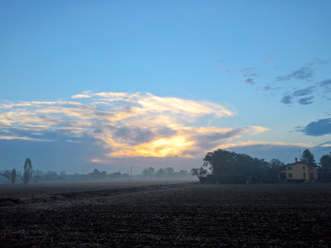 Sunrise sunset cloudy sky landscape landscape