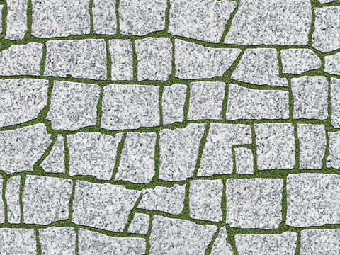 Seamless irregular mosaic slate floor tile pavement road ground square paving