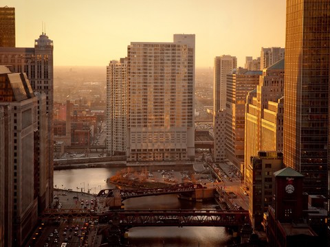 Urban Sunset Window