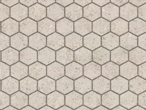 Seamless hexagonal stone parquet floor tile sidewalk road ground square paving