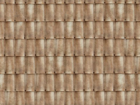 Seamless villa building roof clay ceramic tiles