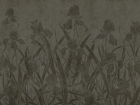 Grey Cafe Plant Wallpaper