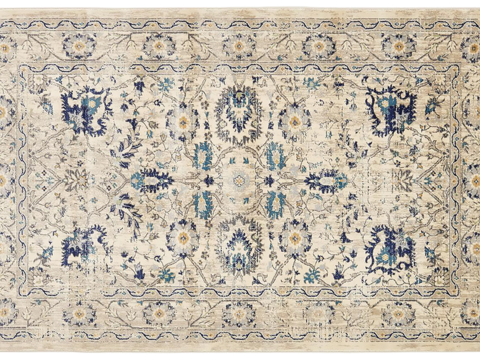 Buckle-free European classical retro distressed medieval carpet