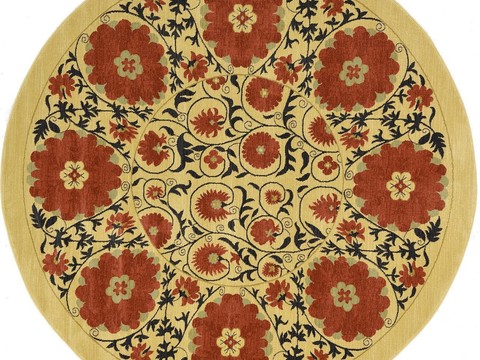 Round classical European carpet