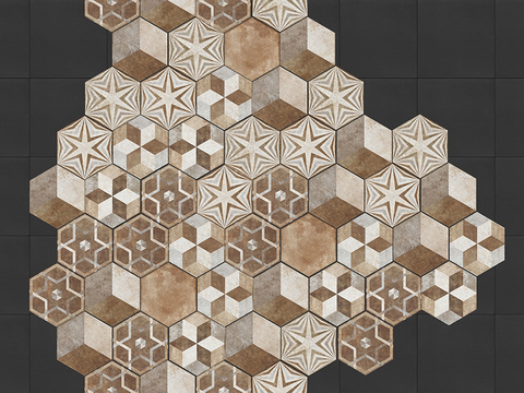 Seamless retro hexagonal marble stone geometric patchwork pattern ceramic tile tile antique tile floor tile wall tile