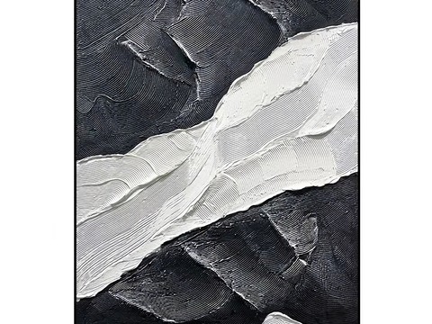 modern black and white gray decorative painting