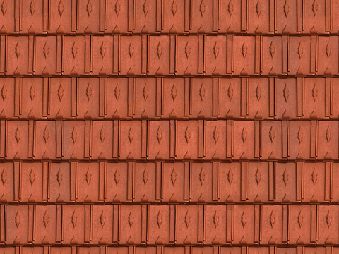 Seamless villa building roof clay ceramic tiles