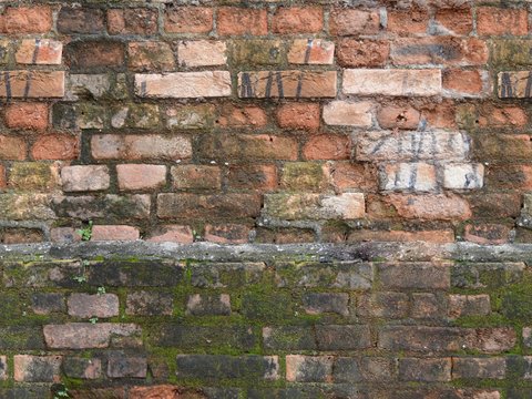 Concave-convex dirty old stains on the ground wall