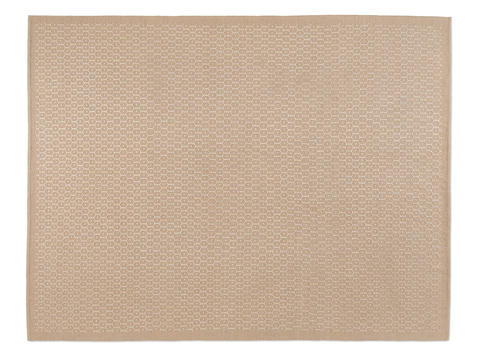 Beige geometric carpet