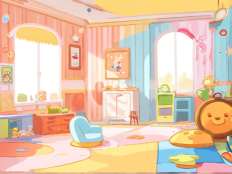 Children's Room Illustration 2D